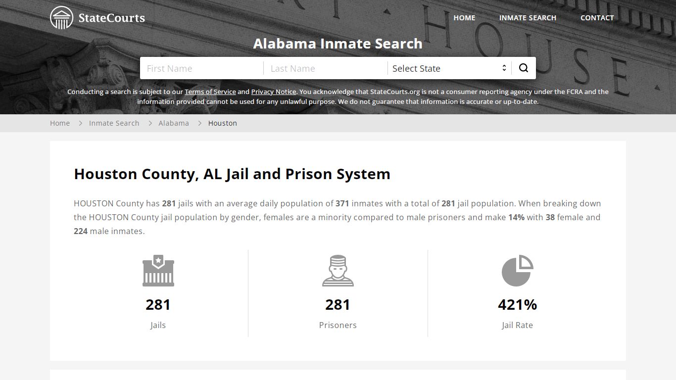 Houston County, AL Inmate Search - StateCourts